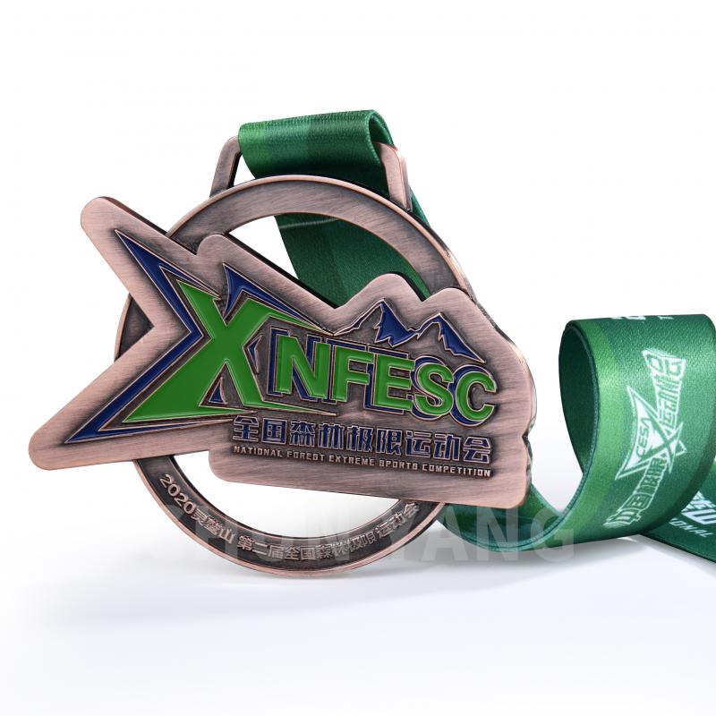 die casting medal with sticker